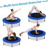 imageGiantex 36quot 38quot Foldable Rebounder Trampoline for Adults Stable ampamp Quiet Small Exercise Trampoline with Safety Pad Indoor Outdoor Mini Fitness Trampoline for Adults Kids Workout Max Load 330lbsBlue