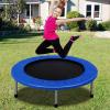 imageGiantex 36quot 38quot Foldable Rebounder Trampoline for Adults Stable ampamp Quiet Small Exercise Trampoline with Safety Pad Indoor Outdoor Mini Fitness Trampoline for Adults Kids Workout Max Load 330lbsBlue