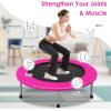 imageGiantex 36quot 38quot Foldable Rebounder Trampoline for Adults Stable ampamp Quiet Small Exercise Trampoline with Safety Pad Indoor Outdoor Mini Fitness Trampoline for Adults Kids Workout Max Load 330lbsPink