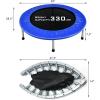 imageGiantex 36quot 38quot Folding Mini Trampoline Portable Recreational Fitness Trampoline for Adults Kids Max Load 330lbs Foldable Indoor Exercise Rebounder TrampolineBlue
