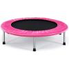 imageGiantex 36quot 38quot Folding Mini Trampoline Portable Recreational Fitness Trampoline for Adults Kids Max Load 330lbs Foldable Indoor Exercise Rebounder TrampolinePink