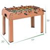 imageGiantex 37quot Foosball Table Wooden Competition Soccer Game Table w 2 Balls 2 Cup Holders Recreational Table Football for Arcades Game Room Bars Parties Family Night