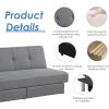 imageGiantex 3Seat Convertible Sofa Bed Long Sofa Couch w 2 Large Drawers Ergonomic Sleeper w 3 Adjustable Angles Heavy Duty Sofa Bed for Living Room Bedroom Study Room ampamp Office