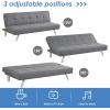 imageGiantex 3Seat Convertible Sofa Bed Sofa Bed w 3 Adjustable Angles Line Fabric ampamp HighDensity Sponge Durable Wood Frame ampampSturdy StainlessSteel Feet Suitable for Living Room Bedroom