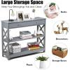 imageGiantex 3Tier Console Table with Drawers Narrow Entryway Table wStorage Shelves XDesign Sofa Side Tables for Hallway Modern Entry Tables for Foyer Living Room Bedroom BlackGrey