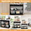 imageGiantex 3Tier Console Table with Drawers Narrow Entryway Table wStorage Shelves XDesign Sofa Side Tables for Hallway Modern Entry Tables for Foyer Living Room Bedroom BlackBlack