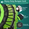 imageGiantex 40quot Foldable Mini Trampoline Indoor Fitness Trampoline with 425515quot Height Adjustable Handle Resistance Bands Rebounder Exercise Trampoline for Adults KidsGreen