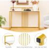 imageGiantex 47quot Console Table Narrow Sofa Side Table wWhite Faux Marble Tabletop ampamp Golden Steel Frame SpaceSaving Foyer Tables for Entryway Dining Room Corridor Living Room Hallway Table