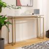 imageGiantex 47quot Entryway Console Table  Modern Hallway Table wGold Metal Frame ampamp Antitoppling Kit Faux Marble Top Long Sofa Side Table Narrow Entryway Table for Living Room Foyer Entry Table