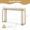 imageGiantex 47quot Entryway Console Table  Modern Hallway Table wGold Metal Frame ampamp Antitoppling Kit Faux Marble Top Long Sofa Side Table Narrow Entryway Table for Living Room Foyer Entry Table