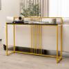 imageGiantex 47quot Entryway Console Table Narrow Hallway Table wBlack Faux Marble Tabletop ampamp Sturdy Gold Frame AntiTipping Kits Modern Foyer Table Behind Couch Sofa Table for Living Room Entry Table