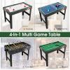 imageGiantex 4in1 Multi Game Table 49 Inch Combination Game Tables with Adult Size Foosball Table Slide Hockey Table Ping Pong Table Pool Table Combo Game Table Set for Indoor Home Game Room