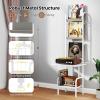 imageGiantex 5Tier Record Player Stand with Vinyl Storage Holds up to 200 Albums SpaceSaving ampamp Versatile Style White