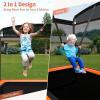 imageGiantex 6 Ft Kids Trampoline With Swing Max Load 220lbs Indoor Small for 2 Kids Safety Enclosure Net Builtin Zipper ASTM Approved Toddler Rectangle for 38 Year OldOrange
