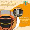 imageGiantex 60quot Trampoline for Kids Heavy Duty Small Mini Toddler Trampoline with Ring and Horizontal Bar Adjustable Height Max Weight 330 lbs 5 Ft Outdoor Indoor Trampolines for 37 AgesOrange