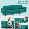 imageGiantex 68quot Modern Loveseat 2Seater Sofa Couch Thick Cushion ampamp 2 Bolsters Armrest Magazine Cabby with 2 Pockets Metal Legs Ideal for Living Room Reception Room Office Dark GreyTeal