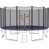 imageGiantex 8Ft 10Ft 12Ft 14Ft 15Ft 16Ft Trampoline for Kids Adults ASTM Approved Trampoline with Net Thickness Steel Pipes WearResistant All Weather Outdoor Large Recreational Trampoline with LadderLight Blue