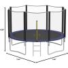 imageGiantex 8Ft 10Ft 12Ft 14Ft 15Ft 16Ft Trampoline for Kids Adults ASTM Approved Trampoline with Net Thickness Steel Pipes WearResistant All Weather Outdoor Large Recreational Trampoline with LadderLight Blue