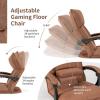 imageGiantex Adjustable Floor Chair Lazy Sofa Chair 14Position Adjusting Backrest Headrest Waist Pillow Floor Seating with Armrests Padded Comfy Recliner for Home Living Room Bedroom BrownBrown