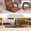 imageGiantex Adjustable Floor Chair Lazy Sofa Chair 14Position Adjusting Backrest Headrest Waist Pillow Floor Seating with Armrests Padded Comfy Recliner for Home Living Room Bedroom BrownBrown
