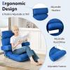 imageGiantex Adjustable Folding Sofa Chair  Lazy Floor Chair with Infinitely Adjustable Backrest Extendable Armrest ampamp Seat Couch Recliner for Meditation Reading Gaming Floor Chairs for Adults GrayBlue