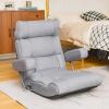 imageGiantex Adjustable Folding Sofa Chair  Lazy Floor Chair with Infinitely Adjustable Backrest Extendable Armrest ampamp Seat Couch Recliner for Meditation Reading Gaming Floor Chairs for Adults GrayGrey