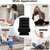 imageGiantex Adjustable Swivel Floor Chair  5 Position Video Game Chair with Swivel Base Steel Frame Massage Lumbar Pillow Foldable Lazy Sofa Lounger for Adults Teens Meditating No Assembly BrownBlack
