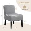 imageGiantex Armless Accent Chair Set of 2 Upholstered Living Room Chair with Rubber Wood Legs Modern Slipper Side Chair Reading Chair for Living Room Bedroom Waiting Room Office Small Spaces GreyGrey
