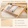 imageGiantex Boho Rattan Coffee Table Bamboo Center Table WHandwoven Rattan Rack ampamp Tempered Glass Tabletop ZShaped Design Accent Table for Living Room Bedroom 48quot L x 19quot W