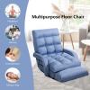 imageGiantex Chaise Lounge Chair Indoor Multipurpose Folding Armchair Couch Lounger with 6 Adjustable Position Integrated Armrests Lumbar Pillow Padded Seat Ergonomic Single Lazy Sofa Floor Chair RedBlue