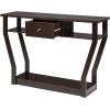 imageGiantex Console Table Easy Assembly Entryway Table WStorage Drawer and Bottom Shelf MuftiFunctional Home Furniture for Hallway Living Room Bedroom Office 47 Inch Accent Hall Table Gray WashCoffee