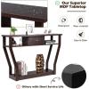 imageGiantex Console Table Easy Assembly Entryway Table WStorage Drawer and Bottom Shelf MuftiFunctional Home Furniture for Hallway Living Room Bedroom Office 47 Inch Accent Hall Table Gray WashCoffee