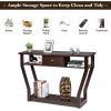 imageGiantex Console Table Easy Assembly Entryway Table WStorage Drawer and Bottom Shelf MuftiFunctional Home Furniture for Hallway Living Room Bedroom Office 47 Inch Accent Hall Table Gray WashCoffee
