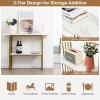 imageGiantex Console Table Sofa Table  48 Faux Marble Entryway Table 2Tier Narrow Couch Side Table with AntiToppling Kit Long Buffet Table for Kitchen Living Room Dining Room Hallway Entry Table
