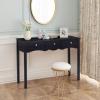 imageGiantex Console Table W3 Drawers for Living Room Bedroom Entryway Multifunctional Usage Accent Hall Table DeskBlack