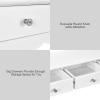imageGiantex Console Table W3 Drawers for Living Room Bedroom Entryway Multifunctional Usage Accent Hall Table DeskWhite