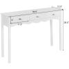 imageGiantex Console Table W3 Drawers for Living Room Bedroom Entryway Multifunctional Usage Accent Hall Table DeskWhite