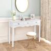 imageGiantex Console Table W3 Drawers for Living Room Bedroom Entryway Multifunctional Usage Accent Hall Table DeskWhite