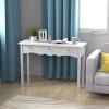 imageGiantex Console Table W3 Drawers for Living Room Bedroom Entryway Multifunctional Usage Accent Hall Table DeskWhite