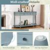 imageGiantex Console Table with Storage 52 Long Sofa Table with 2 Drawers Open Shelf Solid Wood Legs Narrow Entryway Table Vintage Behind Couch Entry Table for Living Room Hallway Foyer