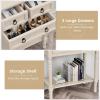 imageGiantex Entryway Table with Storage Rustic Small Console Table w 3 Drawers ampamp Open Bottom Shelf Skinny Wood Console Table Narrow Sofa Side Table for Living Room Foyer Hallway Entry Table BeigeBeige