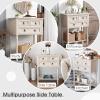 imageGiantex Entryway Table with Storage Rustic Small Console Table w 3 Drawers ampamp Open Bottom Shelf Skinny Wood Console Table Narrow Sofa Side Table for Living Room Foyer Hallway Entry Table BeigeBeige