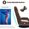 imageGiantex Floor Chair with 360 Degree Swivel Base Adjustable Backrest Lumbar Support Armrest Foldable Lazy Sofa Rocker for TV Reading Playing Video Games Gaming Chair Floor BeigeBrownBeigeBrown
