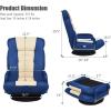 imageGiantex Floor Chair with 360 Degree Swivel Base Adjustable Backrest Lumbar Support Armrest Foldable Lazy Sofa Rocker for TV Reading Playing Video Games Gaming Chair Floor BeigeBrownBlueBeige