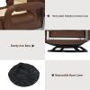 imageGiantex Floor Chair with 360 Degree Swivel Base Adjustable Backrest Lumbar Support Armrest Foldable Lazy Sofa Rocker for TV Reading Playing Video Games Gaming Chair Floor BeigeBrownBeigeBrown