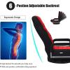 imageGiantex Floor Chair with 360 Degree Swivel Base Adjustable Backrest Lumbar Support Armrest Foldable Lazy Sofa Rocker for TV Reading Playing Video Games Gaming Chair Floor BeigeBrownRed  Black