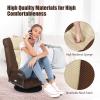 imageGiantex Floor Chair with 360 Degree Swivel Base Adjustable Backrest Lumbar Support Armrest Foldable Lazy Sofa Rocker for TV Reading Playing Video Games Gaming Chair Floor BeigeBrownBeigeBrown