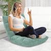 imageGiantex Floor Chairs for Adults  Floor Gaming Chair with Back Support Coral Velvet 14 Adjustable Position Thick Sponge Padding Floor Seating Lounge for Reading Watching TV Meditation BlackGreen
