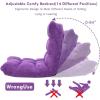 imageGiantex Floor Chairs for Adults  Floor Gaming Chair with Back Support Coral Velvet 14 Adjustable Position Thick Sponge Padding Floor Seating Lounge for Reading Watching TV Meditation BlackPurple