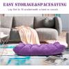 imageGiantex Floor Chairs for Adults  Floor Gaming Chair with Back Support Coral Velvet 14 Adjustable Position Thick Sponge Padding Floor Seating Lounge for Reading Watching TV Meditation BlackPurple
